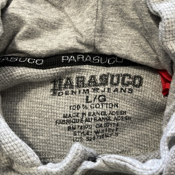 PARASUCO MENS PULLOVER GRAY HOODIE - Picture 8 of 8